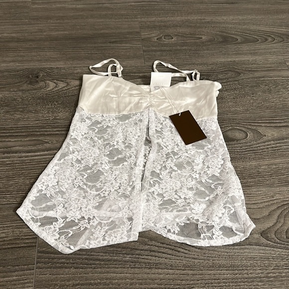 Open Lace Tank White - Picture 3 of 3